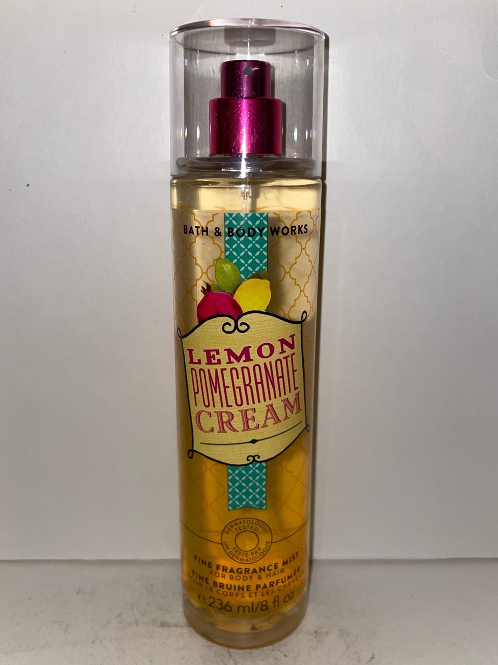 Bath & Body Works Lemon Pomegranate Cream Fragrance Mist 8oz Discontinued New